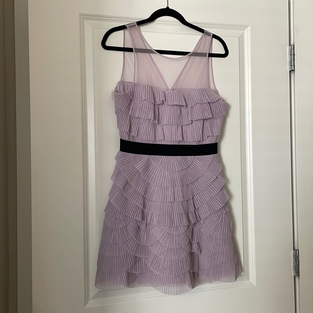 BCBG Tiered Ruffle Lilac Dress